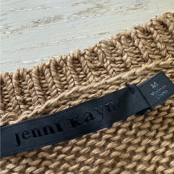 Jenni Kayne 100% Linen Sweater Women's M Crew Neck Camel/Gold - Picture 8 of 11